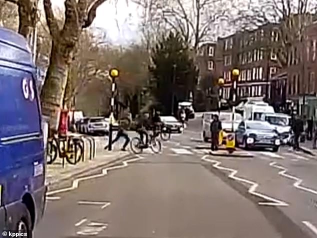 And in March, two masked robbers were seen snatching a phone and fleeing on their bikes in Hampstead, north London, before crashing into an oncoming car.