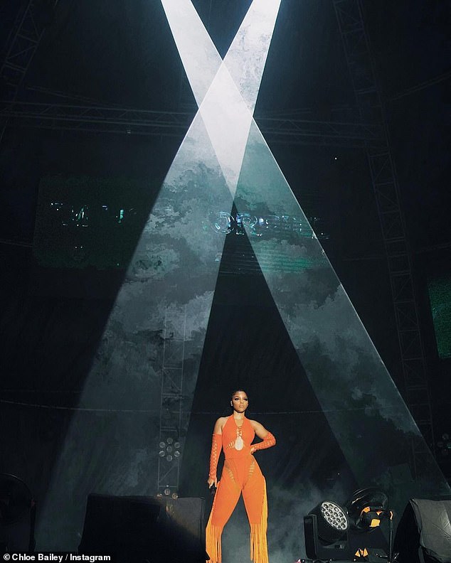 The performer posed confidently during her performance in Saint Lucia