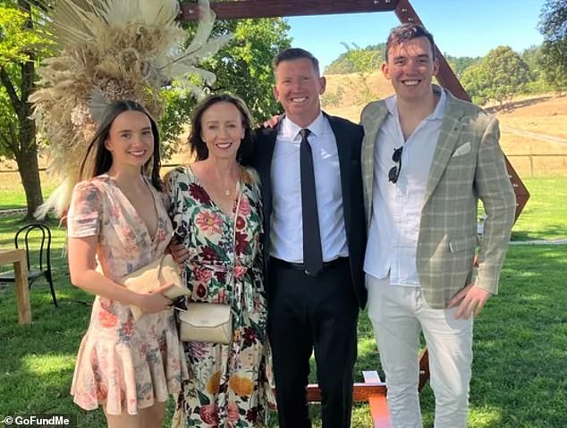 Mr Clarke's family (pictured with wife Karen and children Lauren and Bailey) learned of his death last week after contacting his employer.