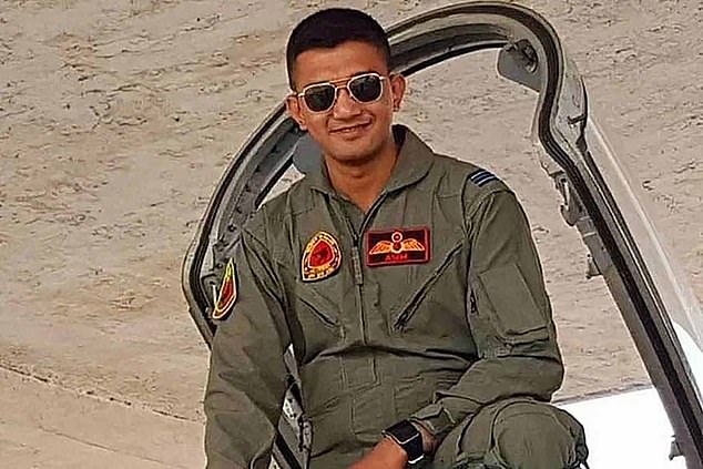 Both pilots reportedly landed in the Karnaphuli River and were rescued alive by members of the air force, navy and local fishermen, but Jawad (pictured) later died in hospital, while Khan remains in critical condition. .