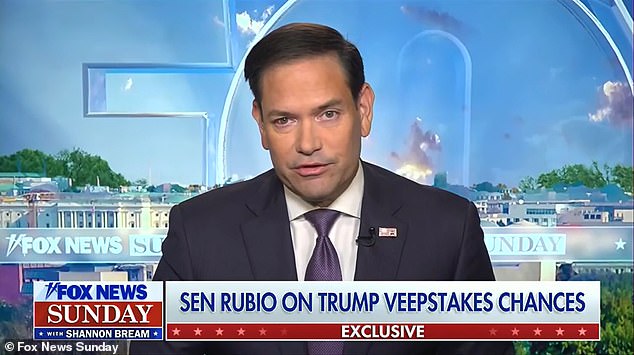 Florida Senator Marco Rubio appeared on Fox News last Sunday and was asked if he would move from Florida to meet the 12th Amendment requirement to be Trump's vice president. He didn't answer the question directly.