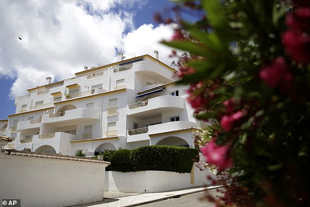 A view of the apartment block where Madeleine McCann disappeared from in 2007, in Praia da Luz, on Portugal's Algarve coast.