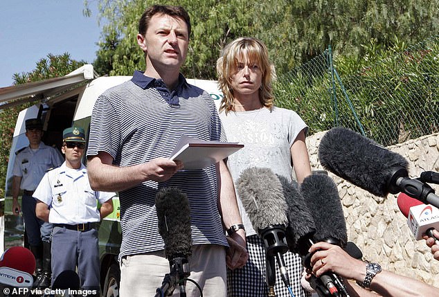 Gerry and Kate McCann (pictured) read a statement to the press following the disappearance of their daughter in 2007.