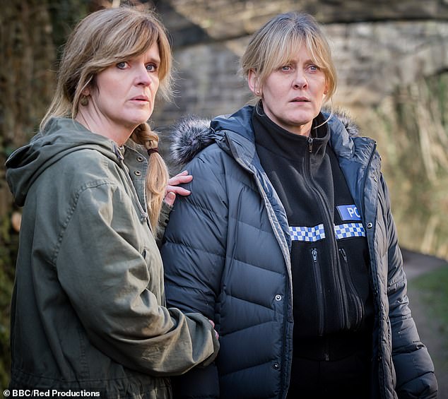 Sarah Lancashire was joined at the party by her best friend and on-screen sister, actress Siobhan Finneran, who was the center of attention on the dance floor.