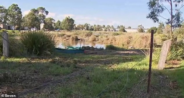 A poorly maintained wire fence (pictured) is the only measure in place to prevent children from entering the wetlands.