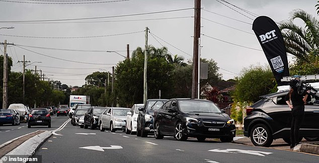 Drivers are expected to queue to take advantage of the two-hour promotion at similar scenes seen at Punchbowl in Sydney's southwest last week (pictured).