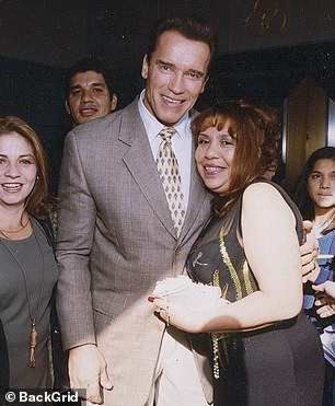 Arnie is pictured with Mildred in the 1990s.