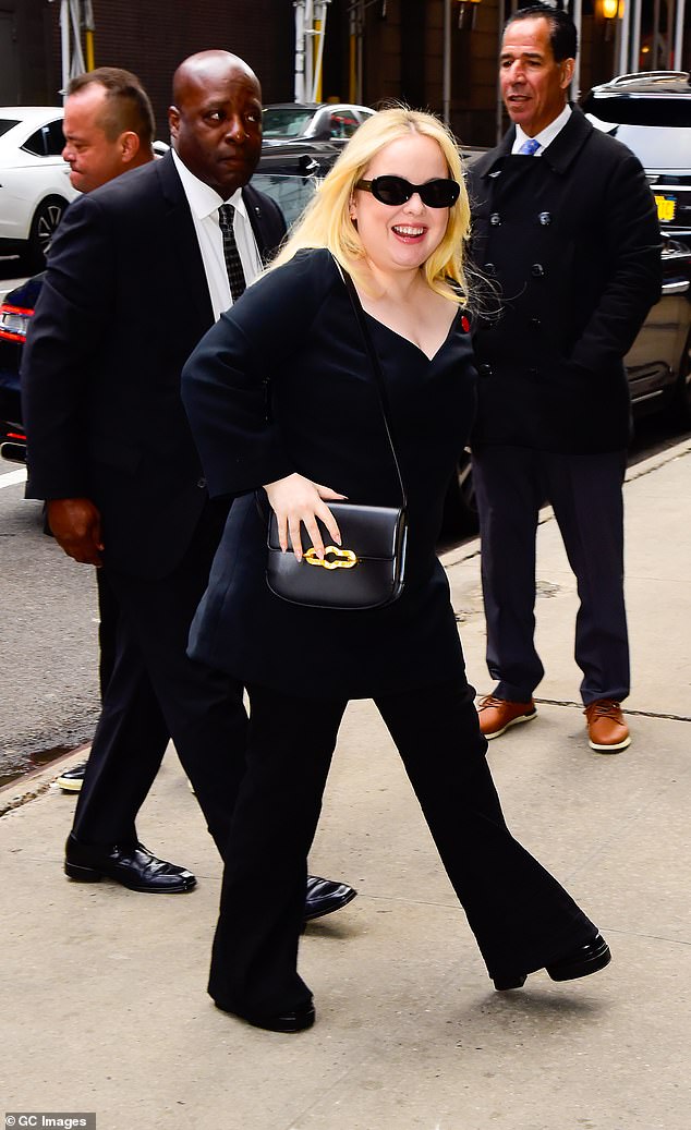 Bridgerton star Nicola Coughlan is seen outside Good Morning America on May 13, 2024.