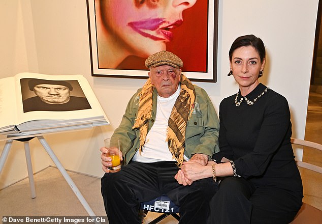 David and Mary posed together at their star-studded DOUBLE EXPOSURE exhibition