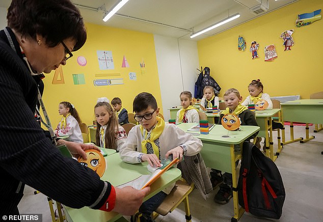 1715644705 585 Ukrainian schoolchildren head underground in bomb proof classrooms as Vladimir Putin