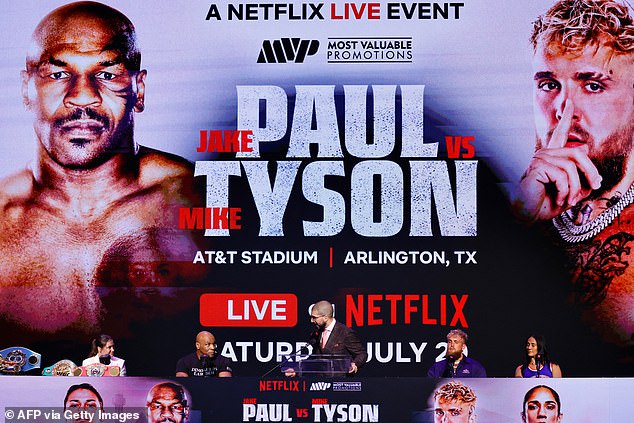 Tyson and Paul held a news conference in New York ahead of the fight in Dallas in two months.