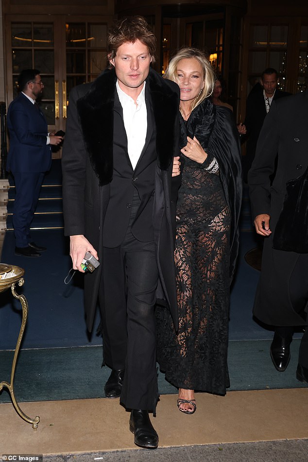 The runway veteran was making her first public appearance with Nikolai since January, when they celebrated her 50th birthday in Paris (photographed together in January).