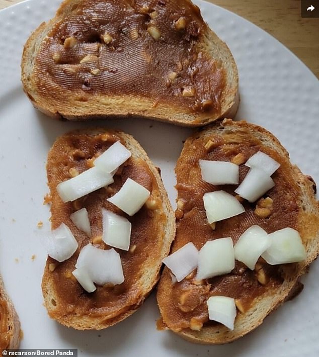 Peanut Butter and Onion Toast is a way to combine sweet and savory...and clean out the fridge