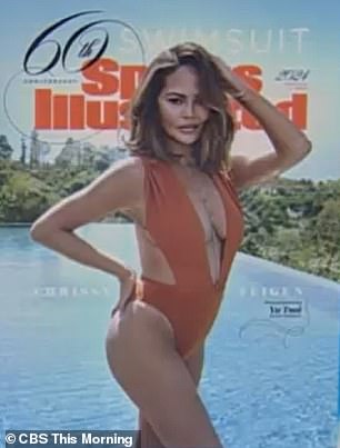 Joining her for this year's cover stars are veterans Kate Upton and Chrissy Teigen (seen)