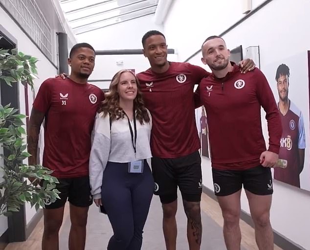 Elliott was invited to meet the Aston Villa team as the club gave her a season ticket.