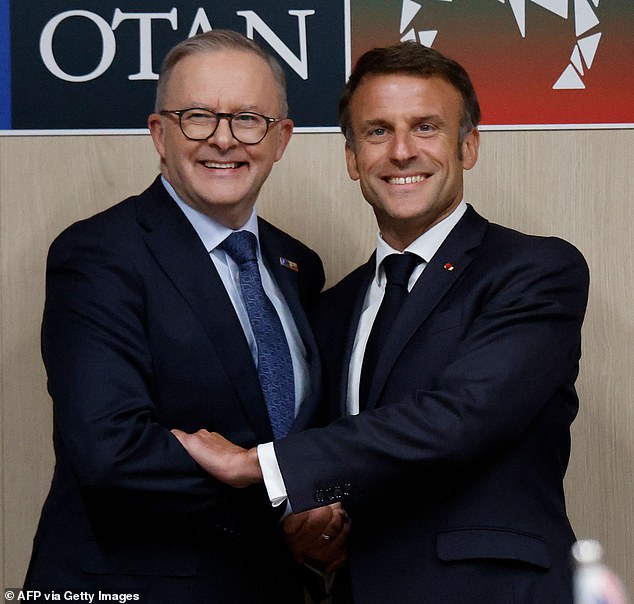 But Australia's relations with France have clearly thawed under the government of Anthony Albanese (left, alongside French President Emmanuel Macron), and the two countries have now committed to working together in the Indo-Pacific.