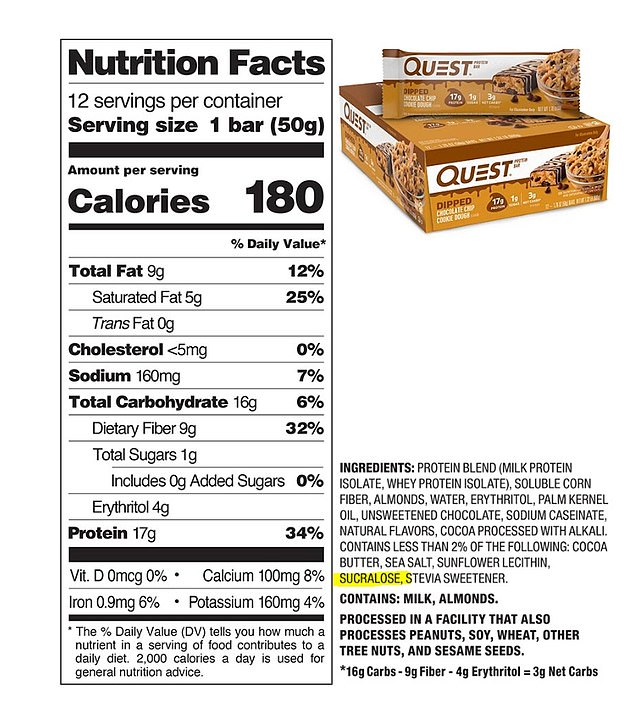 Many popular protein bar brands, such as Quest, Barebells, and Fulfill, use sucralose in their bars.