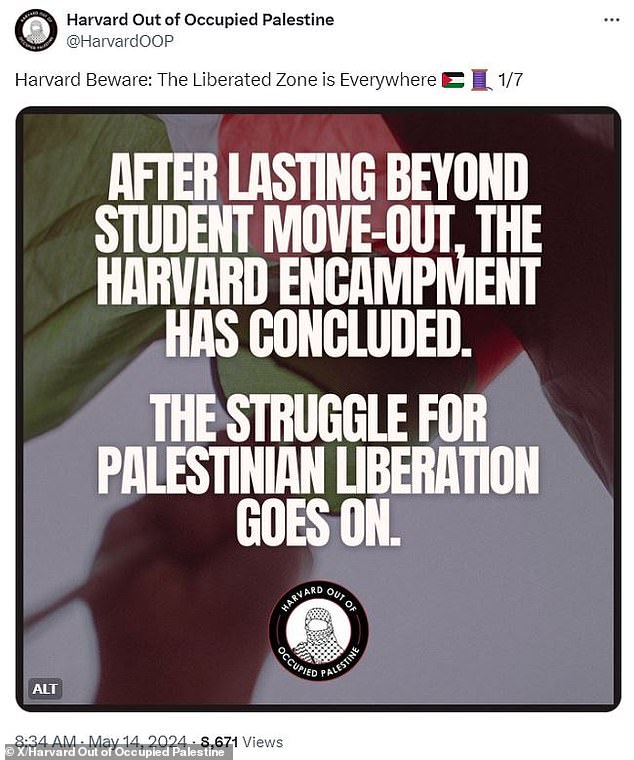 1715700719 206 Pro Palestine Harvard protesters announce theyre ending campus encampment after demands