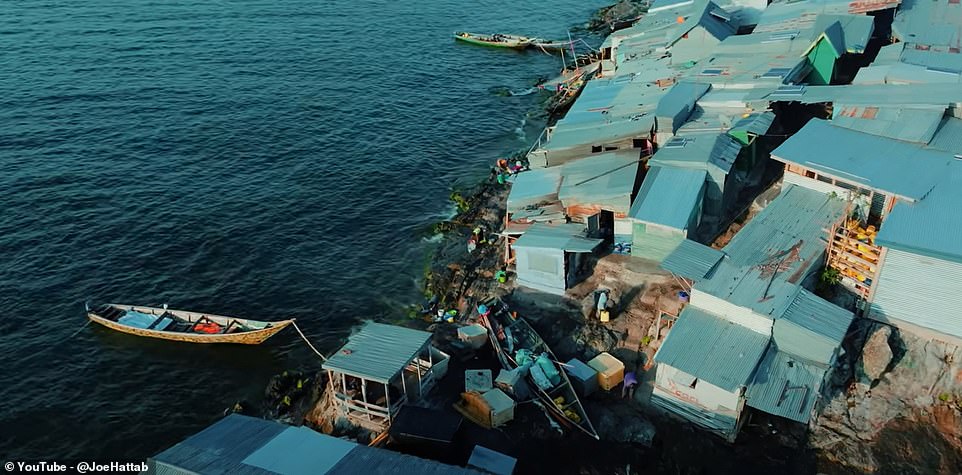 In a short film about his stay there, Hattab explains that more than 1,000 people live there and 