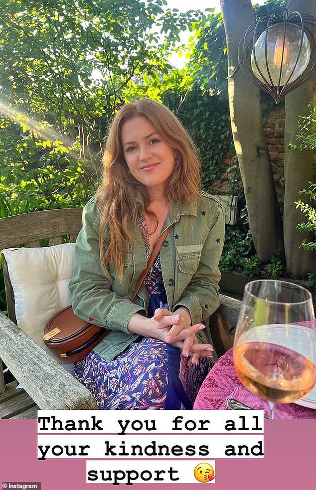 The beloved Australian actress shared a sweet message on Instagram on Tuesday, along with an image of the Home and Away star looking calm in a picturesque garden.