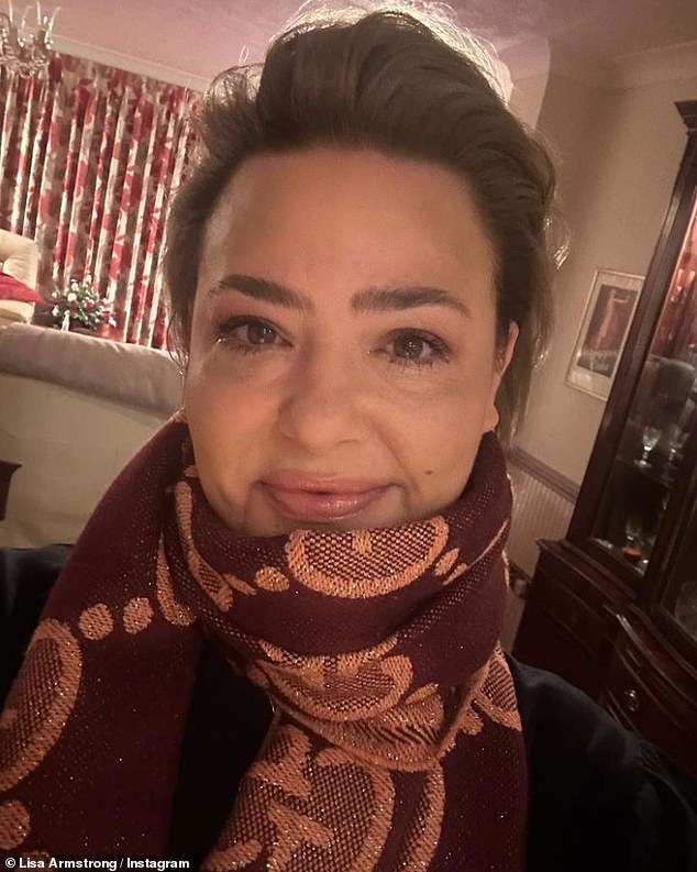 But just before Ant's post, his ex-wife Lisa (pictured in February) took to her Instagram to share a quote about how she went through 'silent battles.'