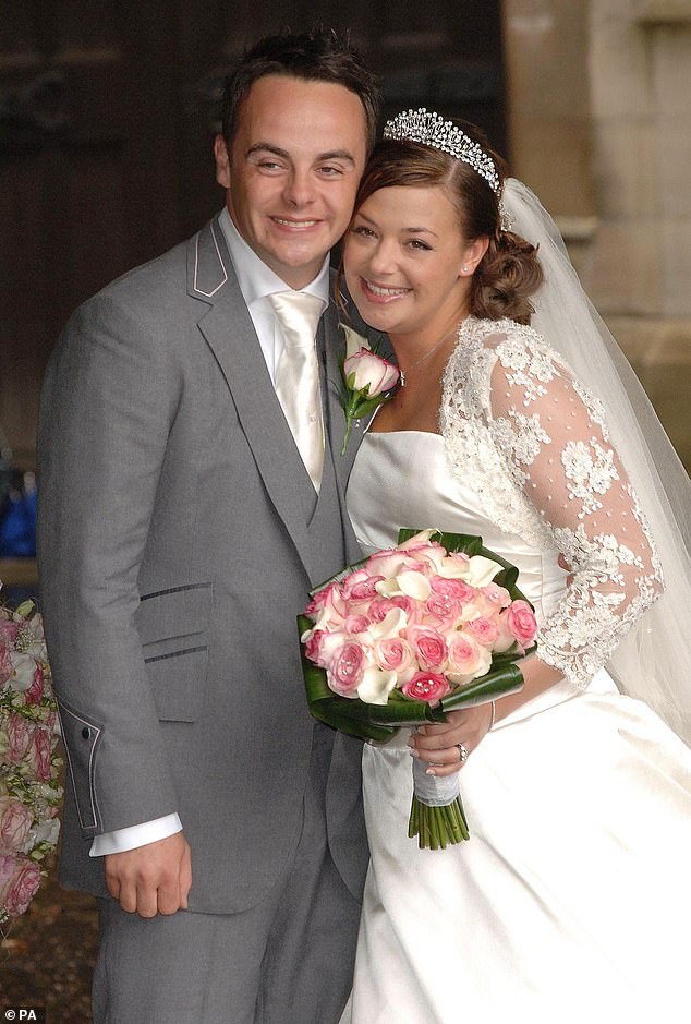 Ant and his ex-wife Lisa photographed at their wedding in Buckinghamshire in 2006