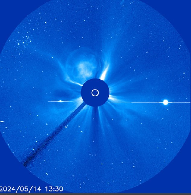 The powerful X-class flare emerged from the sun just over two hours before blackouts were reported in the US.