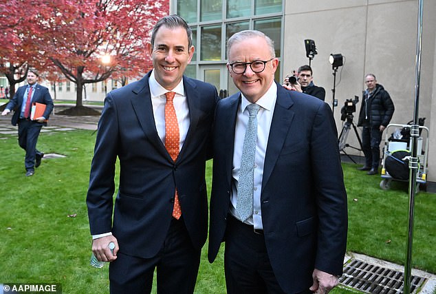 Let the sales pitch begin! Premier Anthony Albanese (pictured right) and Treasurer Jim Chalmers (pictured left) on the budget campaigns.