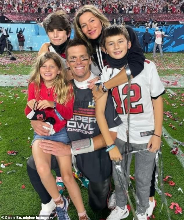 Brady and Bundchen share Benjamin, 14, and Vivian, 11, while Brady is also father to Jack, 16, whom he shares with his ex-girlfriend, actress Bridget Moynahan.