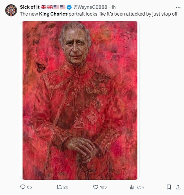 Others joked that the painting appears to have 