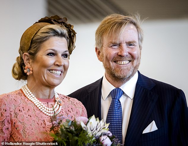 Máxima looked regal today as she wore her hair in an elegant low bun and put on glamorous makeup.