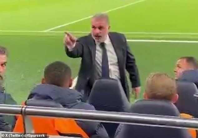 The Australian even confronted a Tottenham fan in the stands during the match.