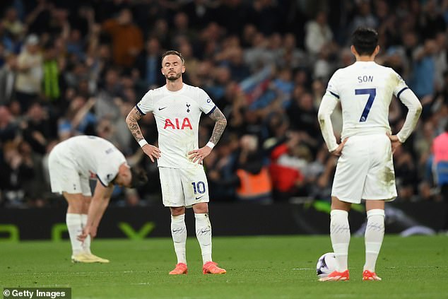 The defeat to City ensured that Tottenham will not qualify for a place in next season's Champions League