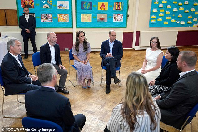 The couple remember Wililam and Kate (pictured during a visit to 'Jimmy's' housing charity in Cambridge in 2022)