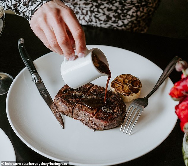 Botswana Butchery had a wide selection of meats and charged diners $390 for a 1.6kg wagyu tomahawk steak. The restaurant also catered to non-meat eaters and had lobster and seafood on its menu.