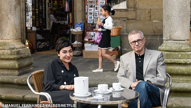 Alfonso Basterra and Rosario Porto (pictured played by the show's actors) were highly respected in their hometown of Santiago de Compostela.