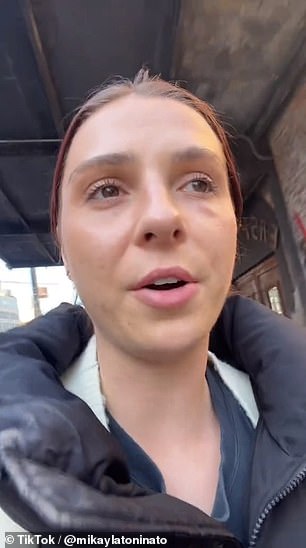 Bethenny wrote in the comments section of Mikayla Toninato's Tik Tok video about her assault; Mikayla in the photo