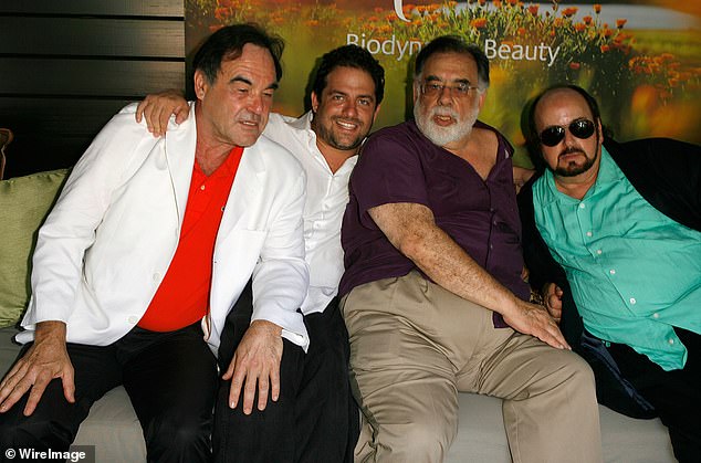 Coppola was photographed in July 2008 with fellow filmmakers Oliver Stone, Brett Ratner and James Toback in Los Angeles.  Ratner and Toback have not directed a film since facing accusations of sexual misconduct in 2017 amid the rise of the #MeToo movement.