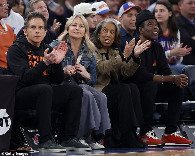 Ben Stiller and his wife Christine Taylor enjoyed a date night at the packed set