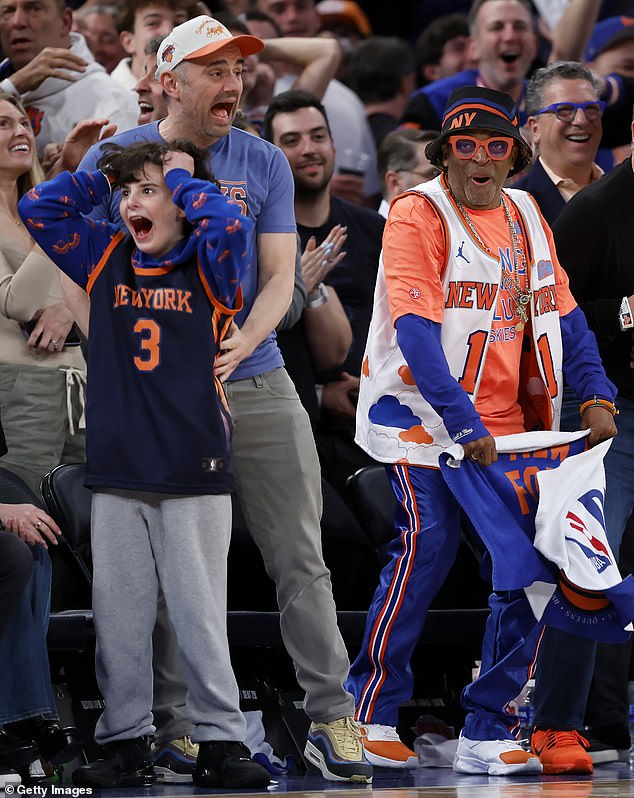 Lifelong Knicks superfan Spike Lee and businessman Gary Vaynerchuk were visibly excited.