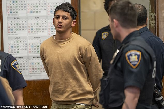 Kelvin Arocha (pictured) is charged with two counts of second-degree assault and one count of second-degree obstruction of governmental administration.