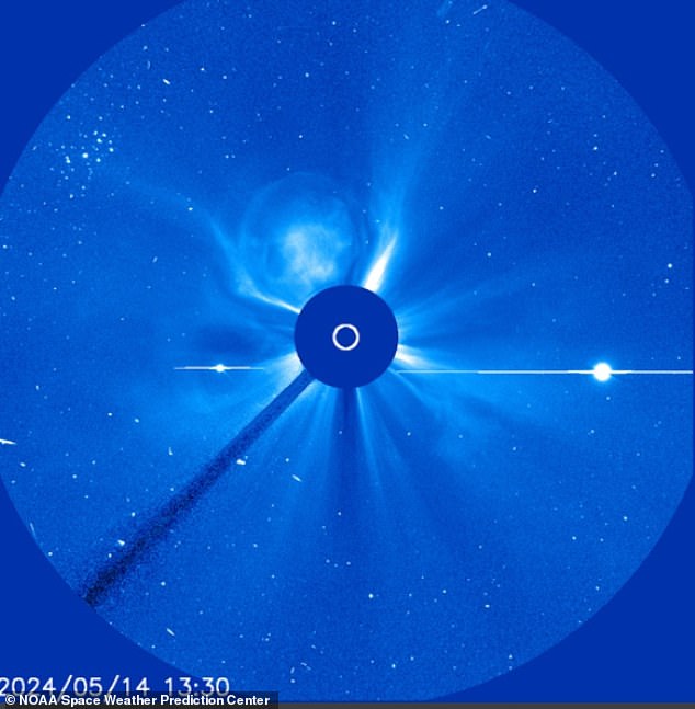 The powerful X-class flare emerged from the sun just over two hours before high-frequency radio blackouts were reported in the US and parts of South America.