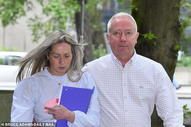 She revealed in court that her daughter was taken from her within 24 hours of her birth (pictured, arriving at court on Wednesday).