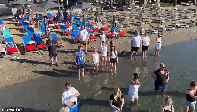 However, swimmers expressed concern that the family was scattering ashes too close to the beach.