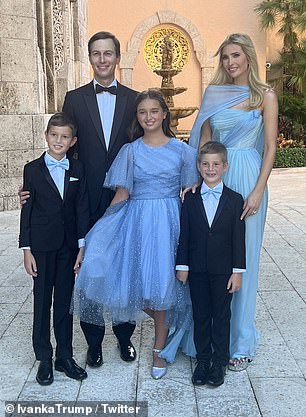 But there was one family that never tipped: the Trumps. Ivanka Trump and Jared Kushner are seen at Mar-a-Lago with their children