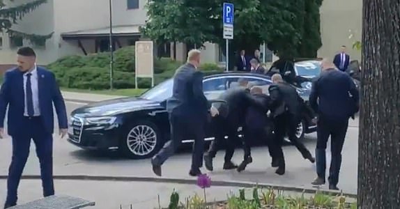 Slovak Prime Minister Robert Fico is shot and taken to hospital while the gunman is thrown to the ground while trying to flee.