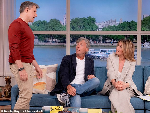 After opening the show with Cat, he was interrupted by current host Ben Shephard, who said: Excuse me. Madeley, go to the other side of the couch?