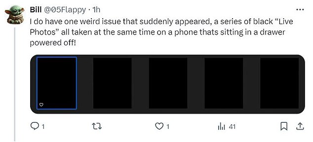 One commenter even said that a series of black photos had appeared on his phone and were apparently taken during a time when the phone was off.