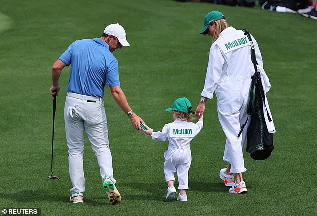 Erica was on McIlroy's bag for the Masters Par-3 event with her daughter Poppy in 2023.