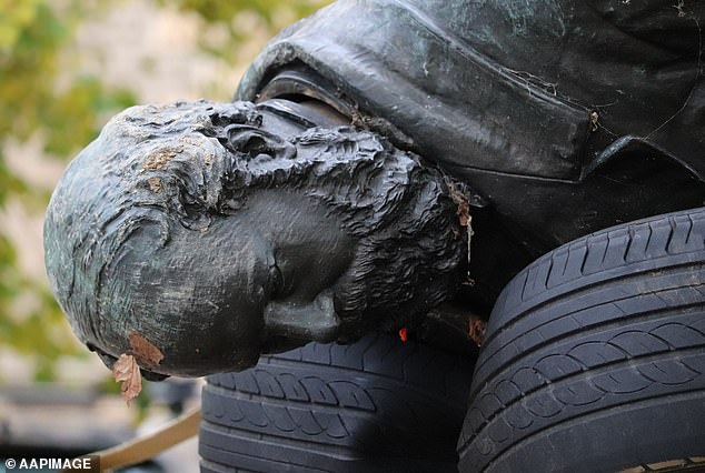 Hobart City Councilor Louise Elliot said she was disgusted by the behavior of the vandals who destroyed the monument.